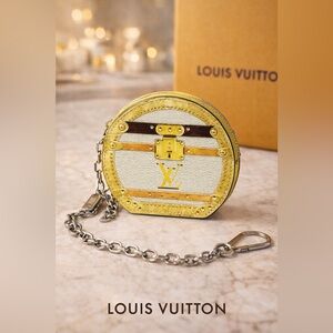 Louis Vuitton Micro Boite Chapeau Coin Purse Transformed Monogram Chain Auth